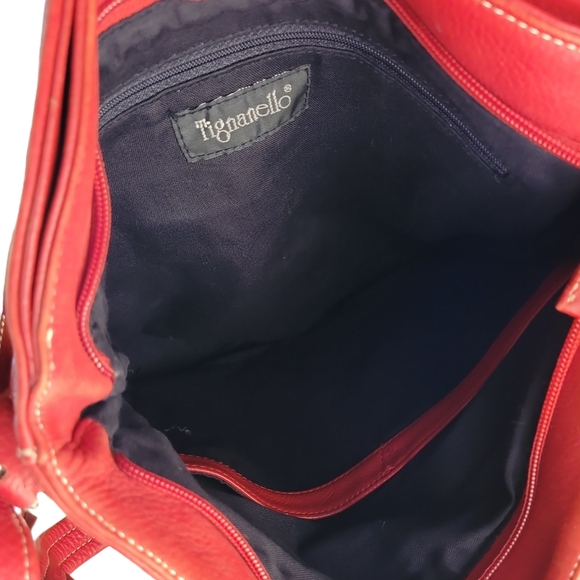 Tignanello Red Leather Bag - Picture 7 of 8